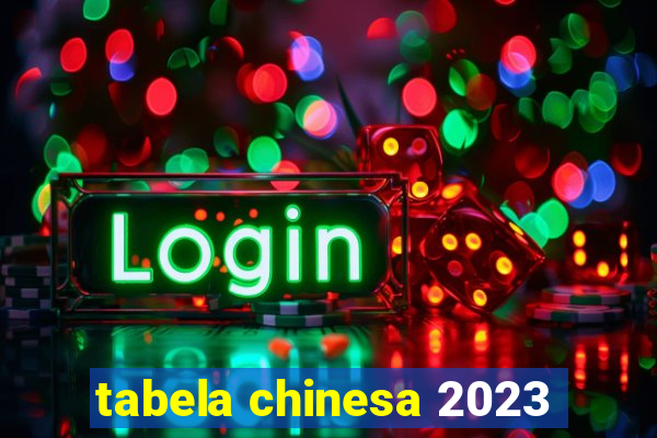 tabela chinesa 2023