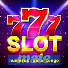 numeros para bingo de 1 a 90