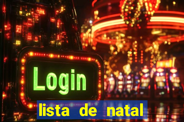 lista de natal para imprimir