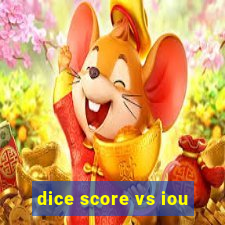 dice score vs iou